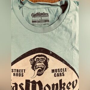 Gas Monkey Garage men’s graphic short sleeve tee, size 2XL, pistachio color